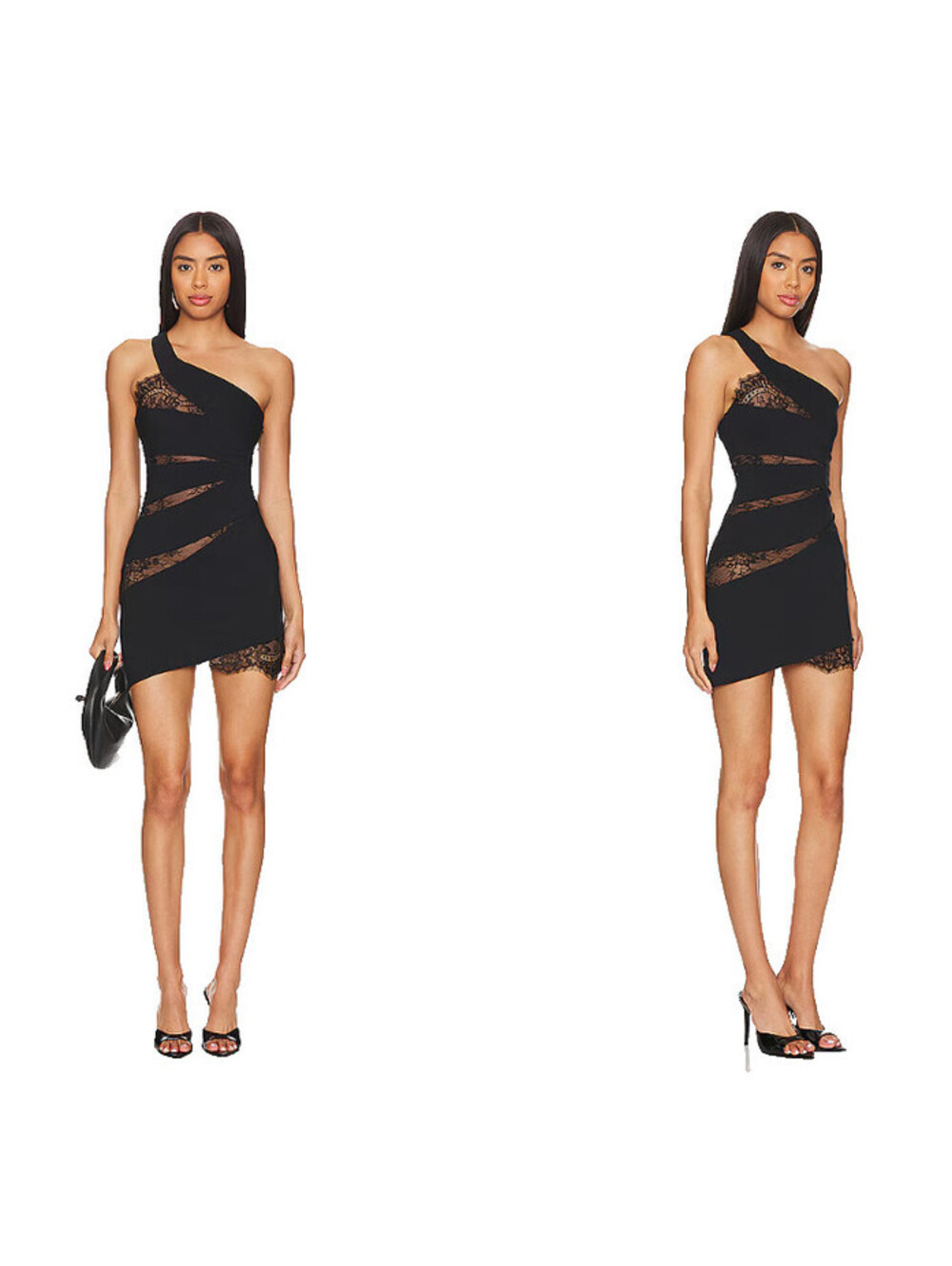 Revolve NBD Josh Mini Dress black Sheer lace panels size M New $248msrp
